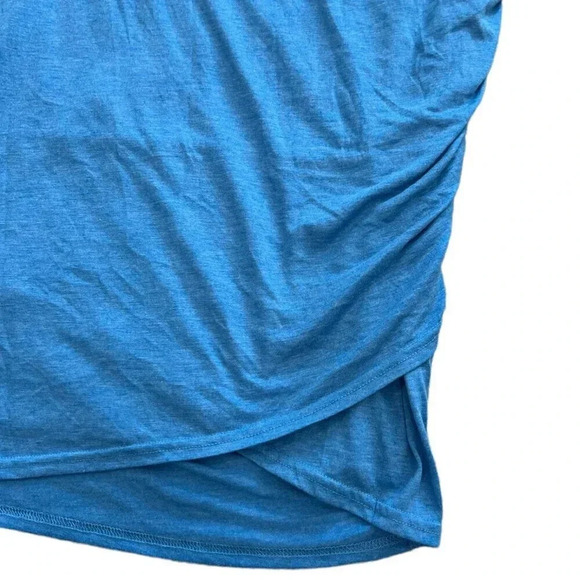 Blue Sleeveless Side Ruched Athletic Dress L - Picture 2 of 3